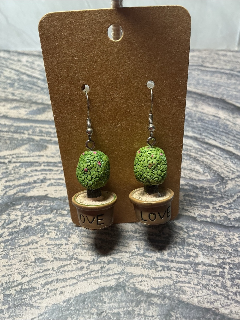 Love Potted Tree Earrings